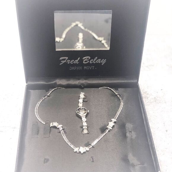 Fred Belay Silver Necklace and Matching Watch Set - Picture 2 of 5